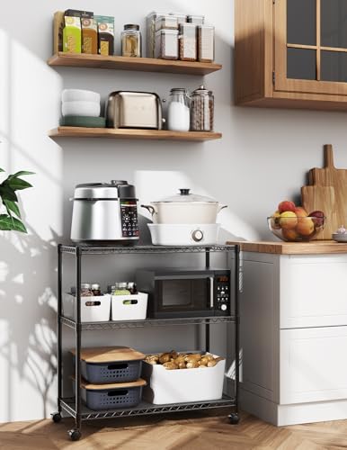 YSSOA 1-Tier Shelving Units, 29.92" W x 13.98" D x 14.96" H Steel Wire Rack Storage Shelving Organizer, Chrome