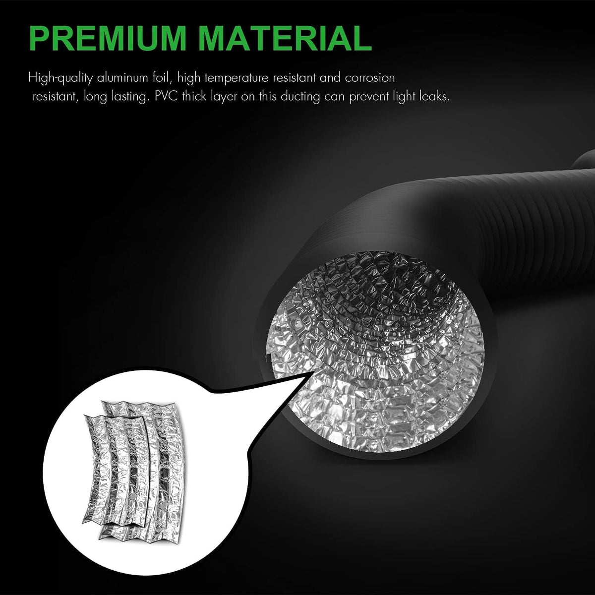 iPower Inline Fan Circulation Vent Blower and Air Carbon Filter Ducting Combo for Grow Tent Ventilation
