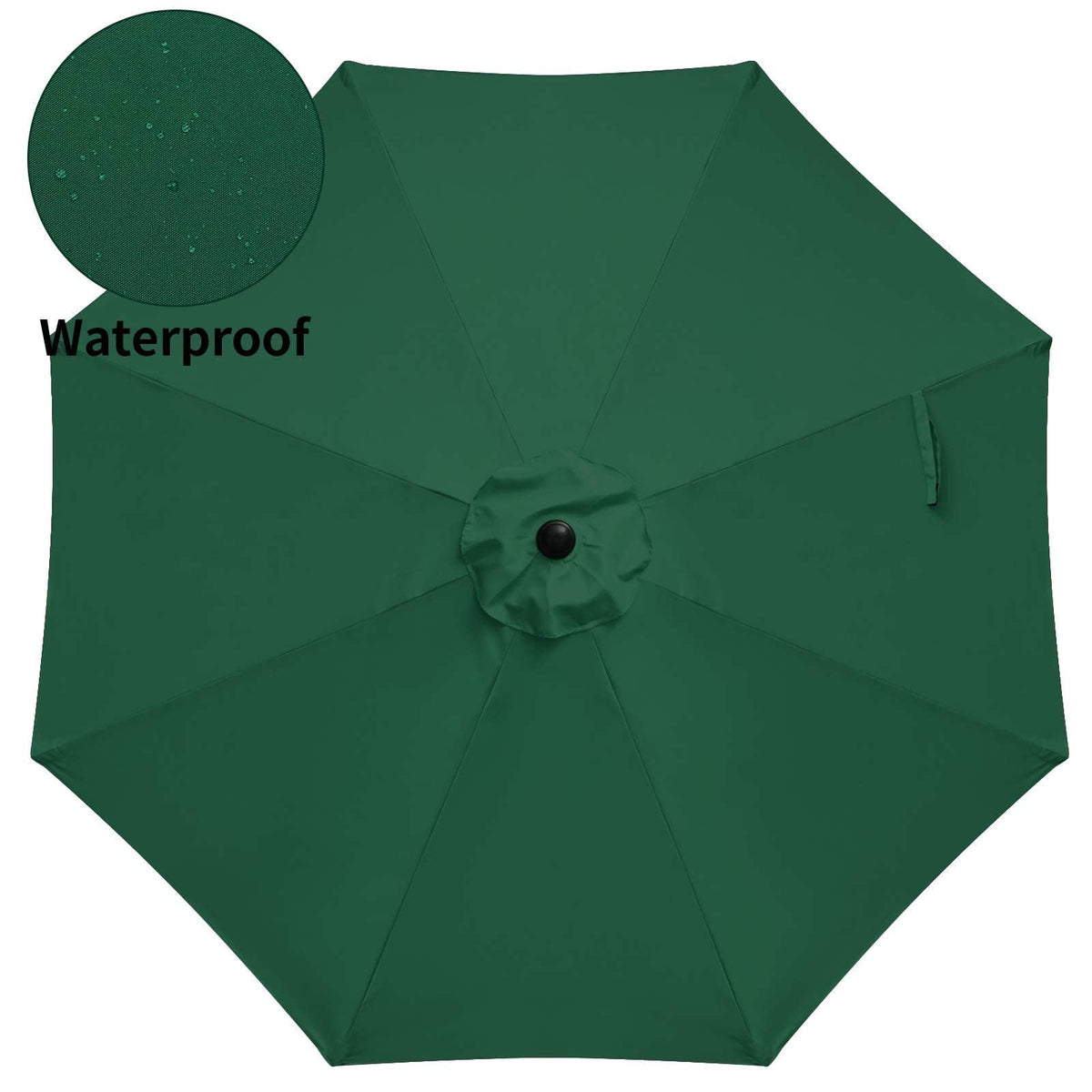 Simple Deluxe Patio Umbrella Outdoor, UV Protection Sunshade with Push Button Tilt/Crank and 8 Sturdy Ribs, for Table Garden Lawn Beach Pool