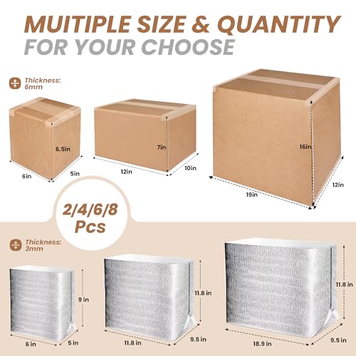 YSSOA Thermo Chill Double Insulated Carton with Foil Insulated Bag Liner, Small Mailing Box, Shipping Box for Mailing, Shipping, Packing, Moving,Box Inside Dimension