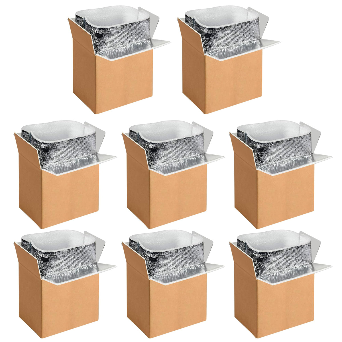 YSSOA Thermo Chill Double Insulated Carton with Foil Insulated Bag Liner, Small Mailing Box, Shipping Box for Mailing, Shipping, Packing, Moving,Box Inside Dimension