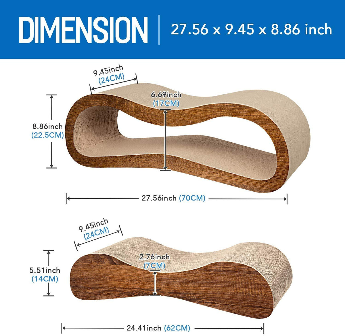 FluffyDream Cat Condo Scratcher Post Cardboard, Looking Well with Delicious Pizza Shape Cat Scratching House Bed Furniture Protector