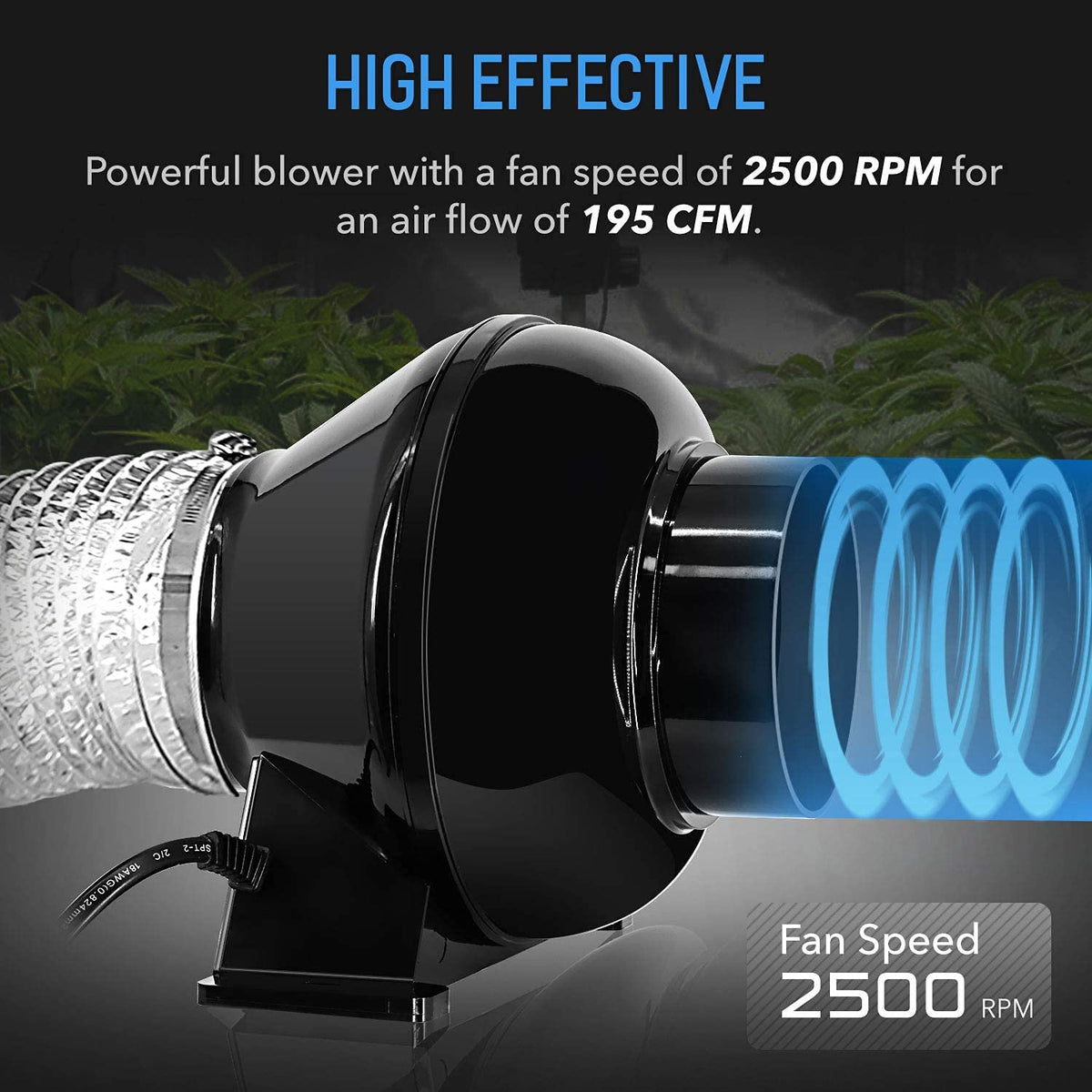 iPower Inline Fan Circulation Vent Blower and Air Carbon Filter Ducting Combo for Grow Tent Ventilation