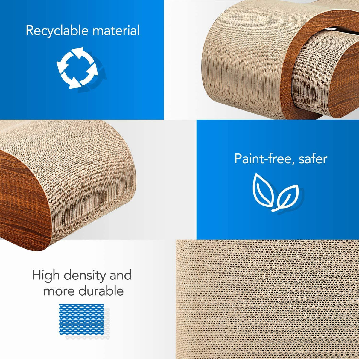 FluffyDream Cat Condo Scratcher Post Cardboard, Looking Well with Delicious Pizza Shape Cat Scratching House Bed Furniture Protector