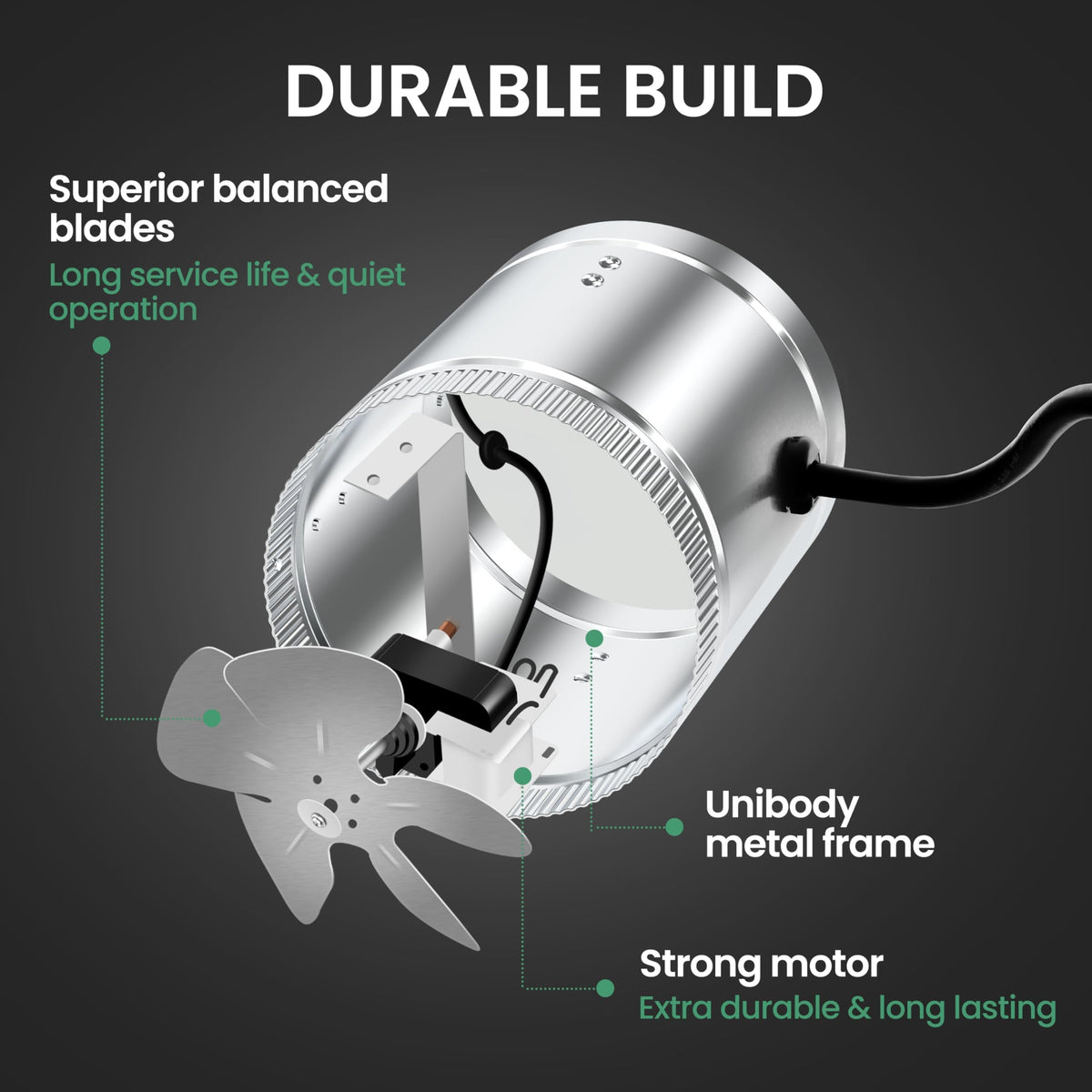 iPower Inline Booster Duct Fan