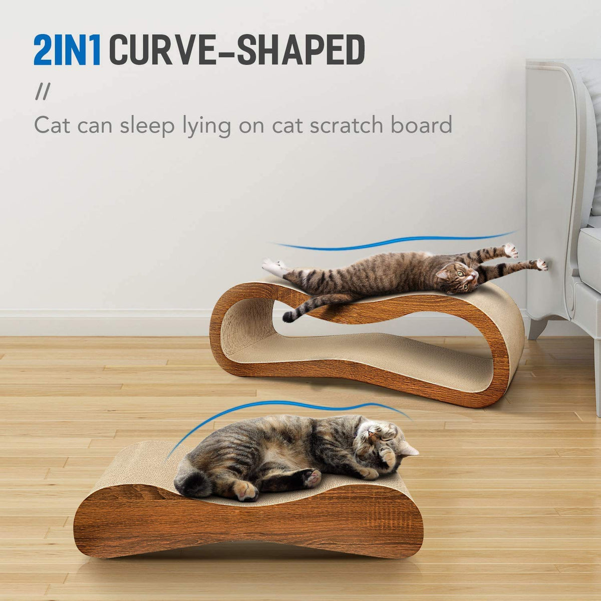 FluffyDream Cat Condo Scratcher Post Cardboard, Looking Well with Delicious Pizza Shape Cat Scratching House Bed Furniture Protector