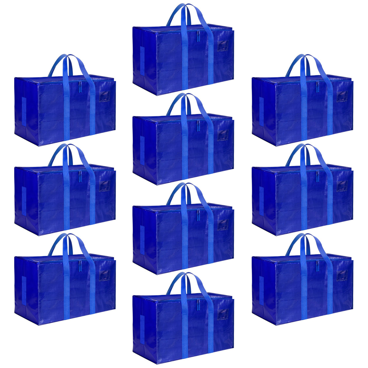 YSSOA Extra Large Moving Bags with Carrying Handles & Zippers, Moving Supplies with lids, Fold Flat, Moving and Storing