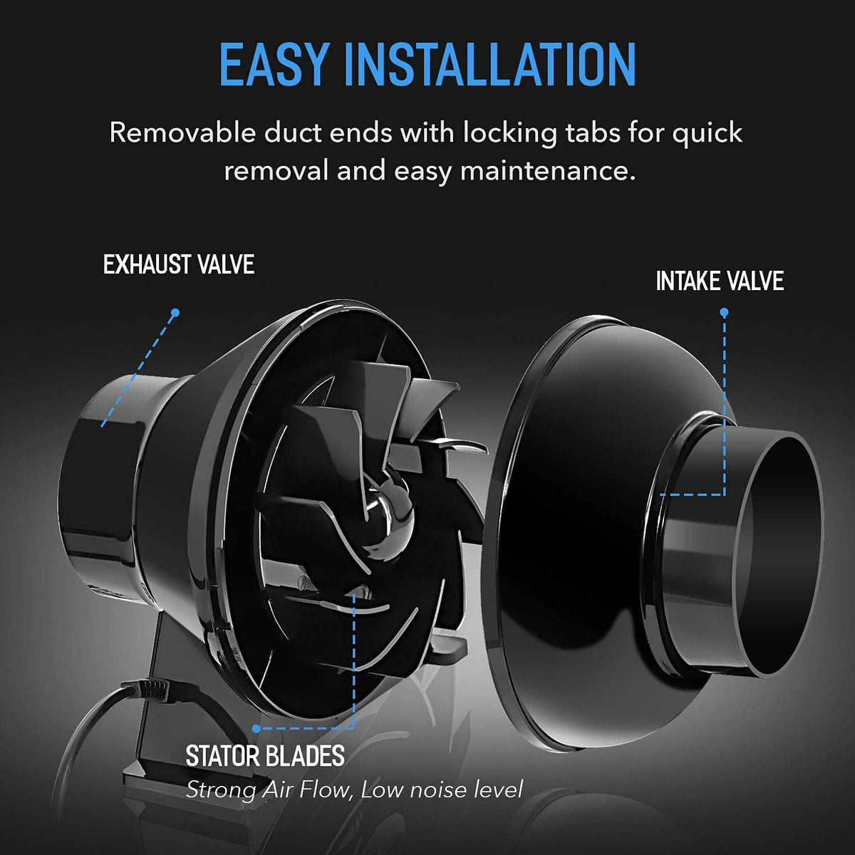 iPower Inline Fan Circulation Vent Blower and Air Carbon Filter Ducting Combo for Grow Tent Ventilation