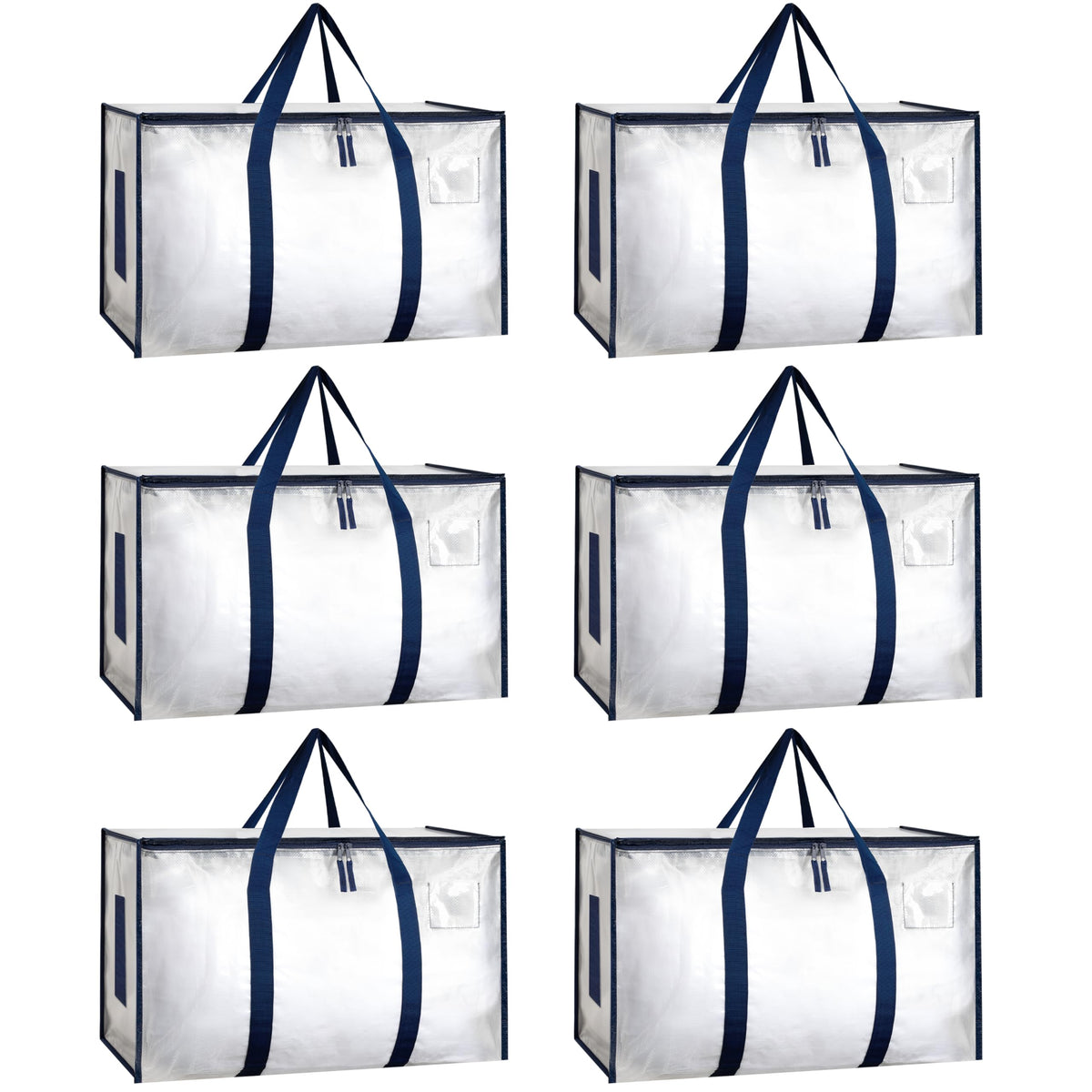 YSSOA Extra Large Moving Bags with Carrying Handles & Zippers, Moving Supplies with lids, Fold Flat, Moving and Storing