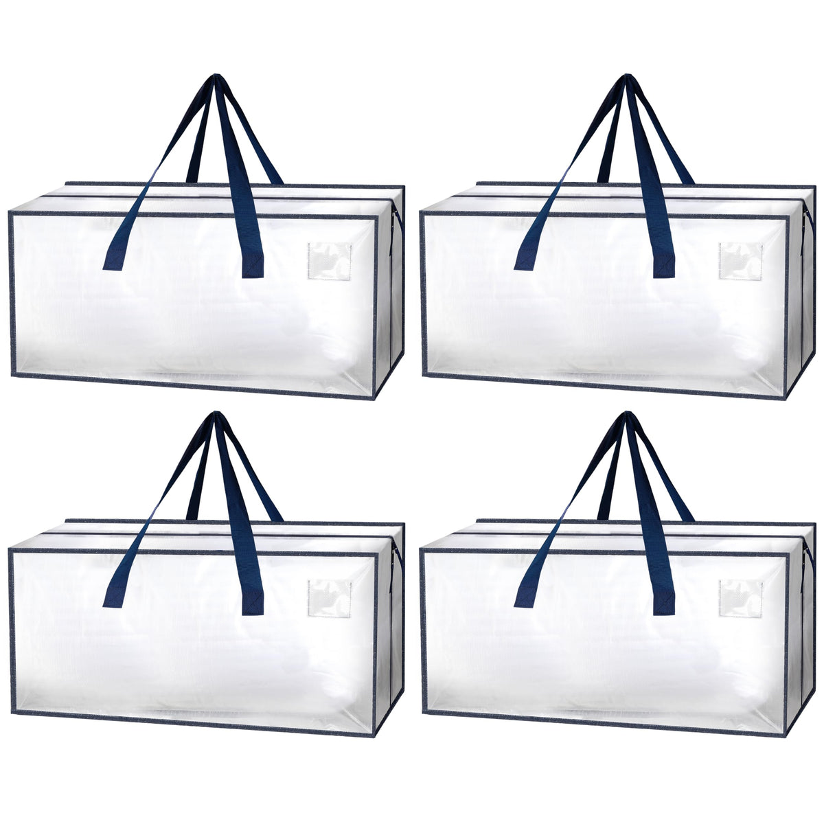 YSSOA Extra Large Moving Bags with Carrying Handles & Zippers, Moving Supplies with lids, Fold Flat, Moving and Storing