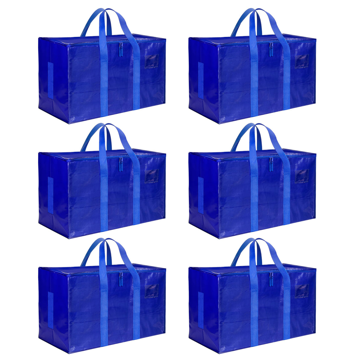 YSSOA Extra Large Moving Bags with Carrying Handles & Zippers, Moving Supplies with lids, Fold Flat, Moving and Storing