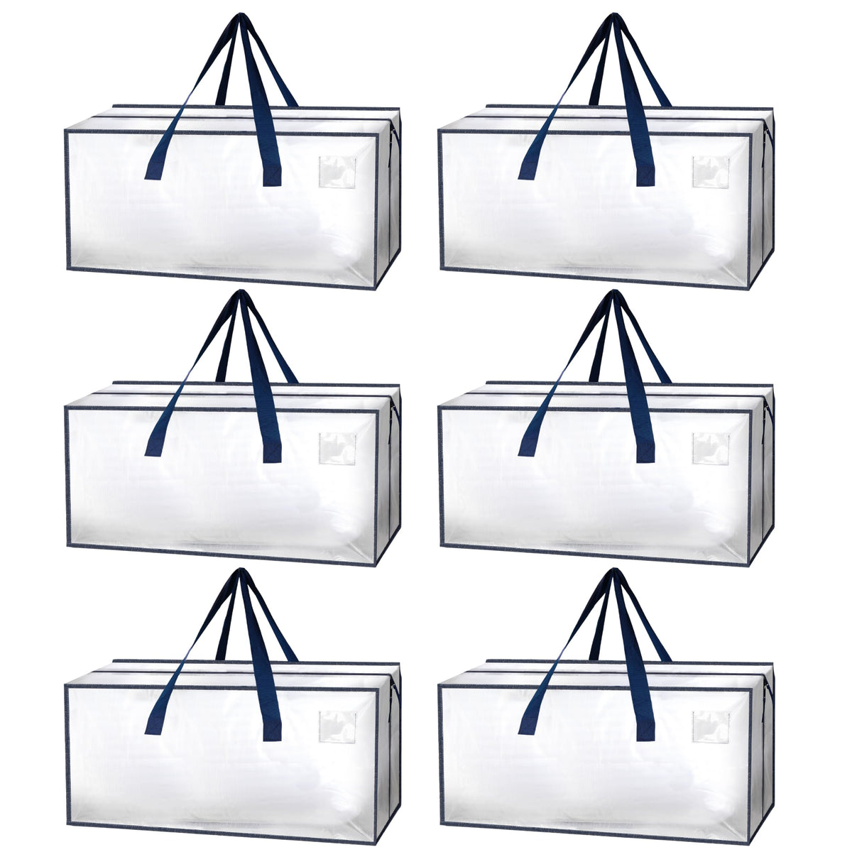 YSSOA Extra Large Moving Bags with Carrying Handles & Zippers, Moving Supplies with lids, Fold Flat, Moving and Storing