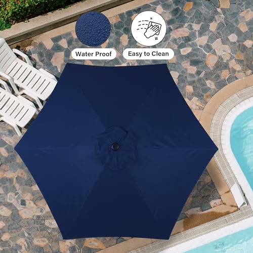 Simple Deluxe Patio Umbrella Outdoor Table Market Yard Umbrella with Push Button